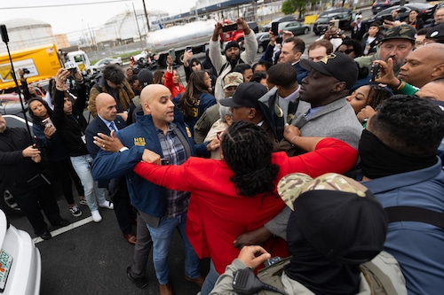 U.S. Reps McIver and Coleman, both NJ Dems, try to get into Delaney Hall immigrant detention center
