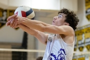 Troy Markle (7) of Old Bridge keeps the ball in play against Southern at Southern Regional High School in Manahawkin, NJ on Saturday, April 19, 2025.